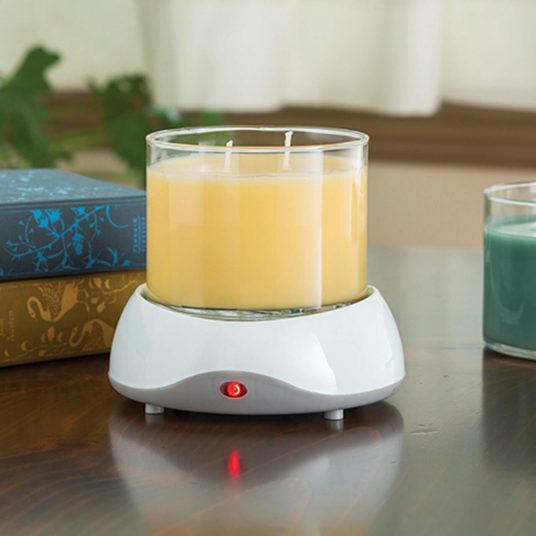 Ceramic Candle Warmer Electric with Safety Timer | 2-in-1 Automatic Plug in Fragrance Warmer for Scented Wax Melts and Jar Candles | Decorative Air