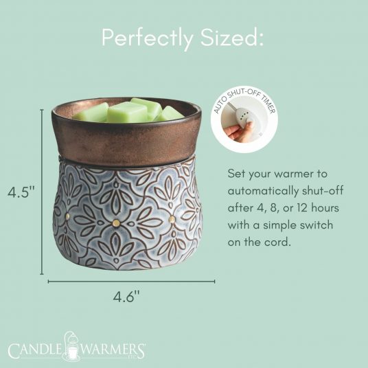 Bronze Floral 2-In-1 Deluxe Fragrance Warmer