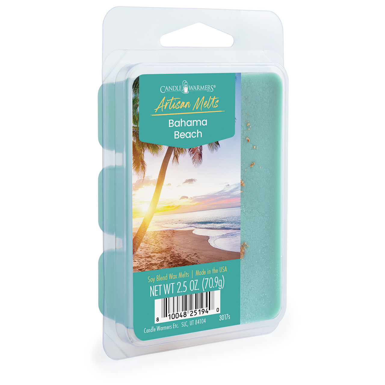 Bahama Beach Artisan Wax Melts by Candle Warmers Etc. Fresh tropical fruit accented with a mild island breeze and warm salty sand.