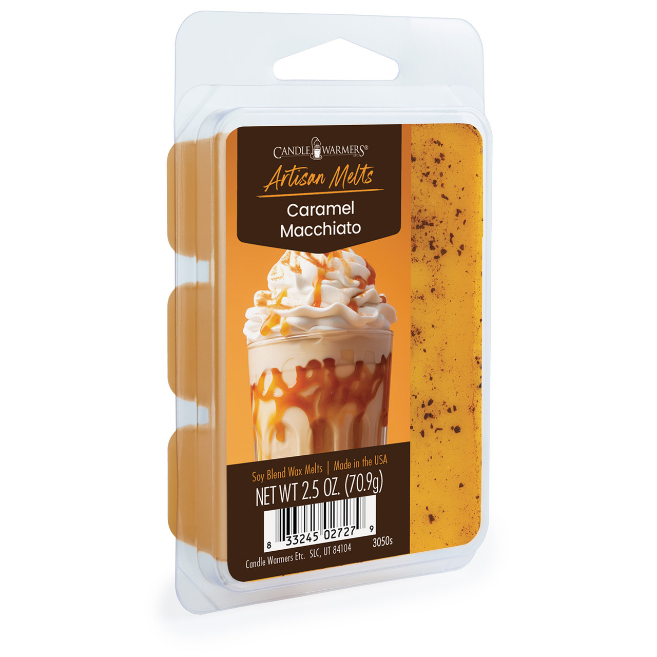 Caramel Macchiato Artisan Wax Melts by Candle Warmers Etc. Bold espresso tempered with creamy caramel.