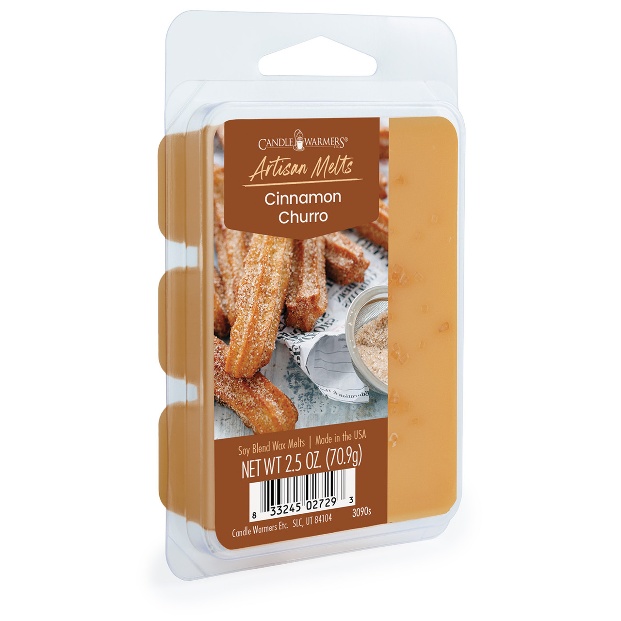 Cinnamon Churro Artisan Wax Melts by Candle Warmers Etc. Crisp, but soft, cinnamon and sugar coated churros.
