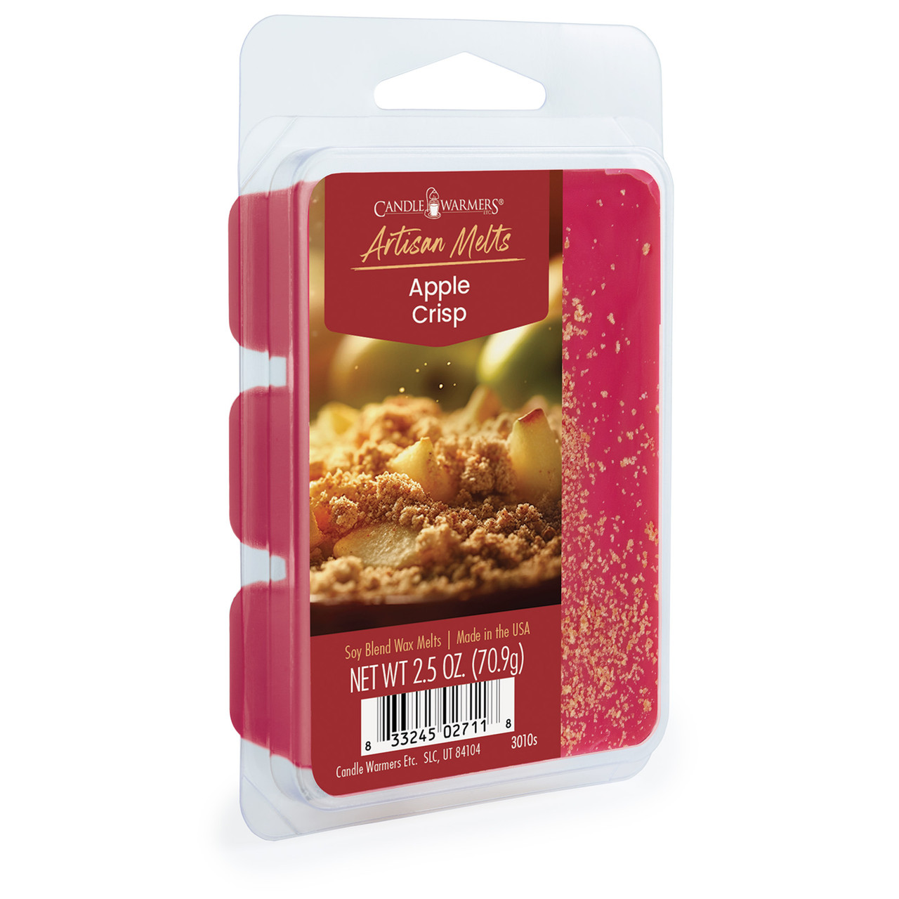 Apple Crisp Artisan Wax Melts by Candle Warmers Etc. Baked tart apples topped with a sweet, spiced crumble. 100% soy wax.