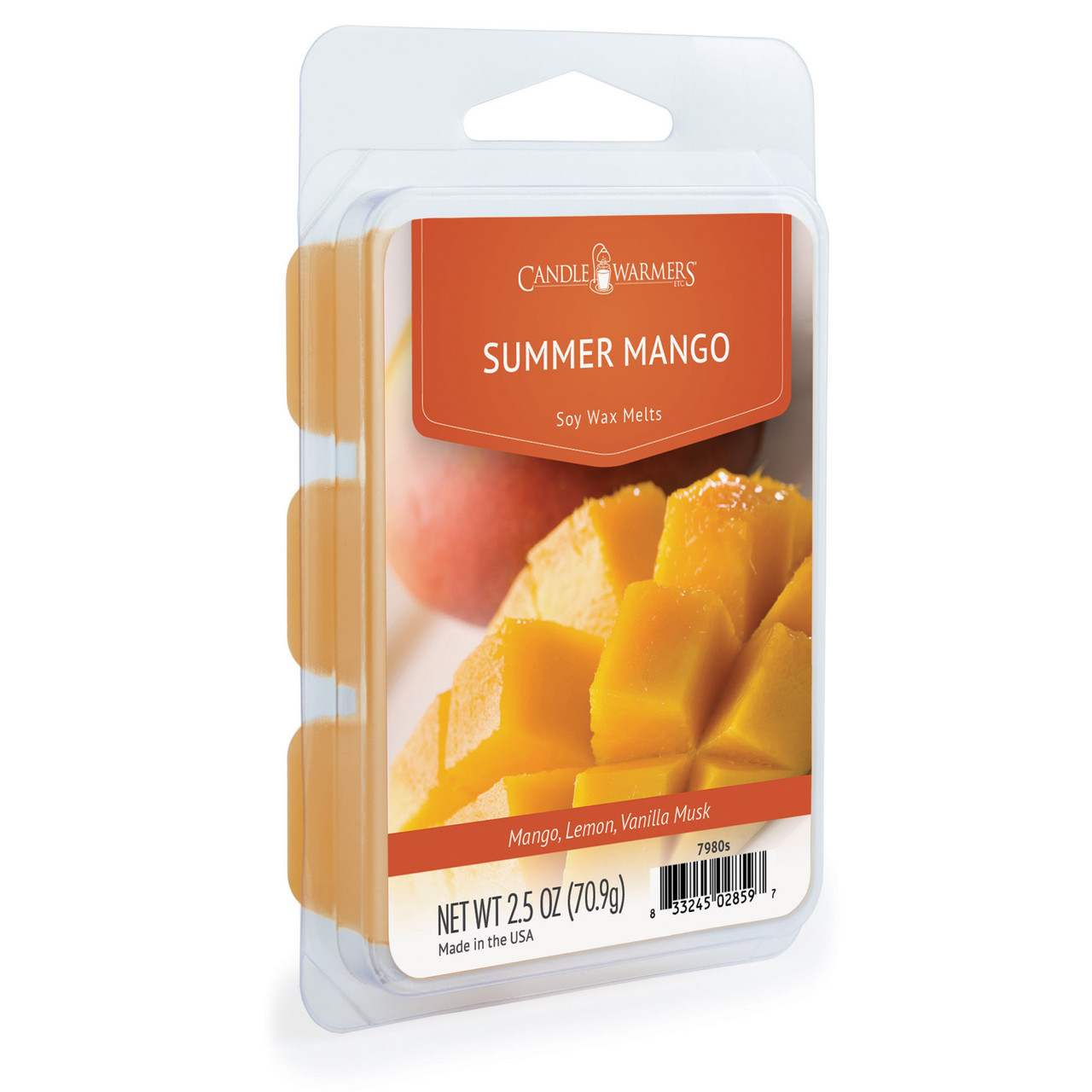 SUMMER MANGO FRAGRANCE: Juicy mango ripened in the summer sun, paired with bergamot and lemon zest. TOP NOTES: Bergamot, Grapefruit, Lemon Zest, Mandarin Orange MID NOTES: Lavender, Apple Blossom BASE NOTES: Vanilla, Musk