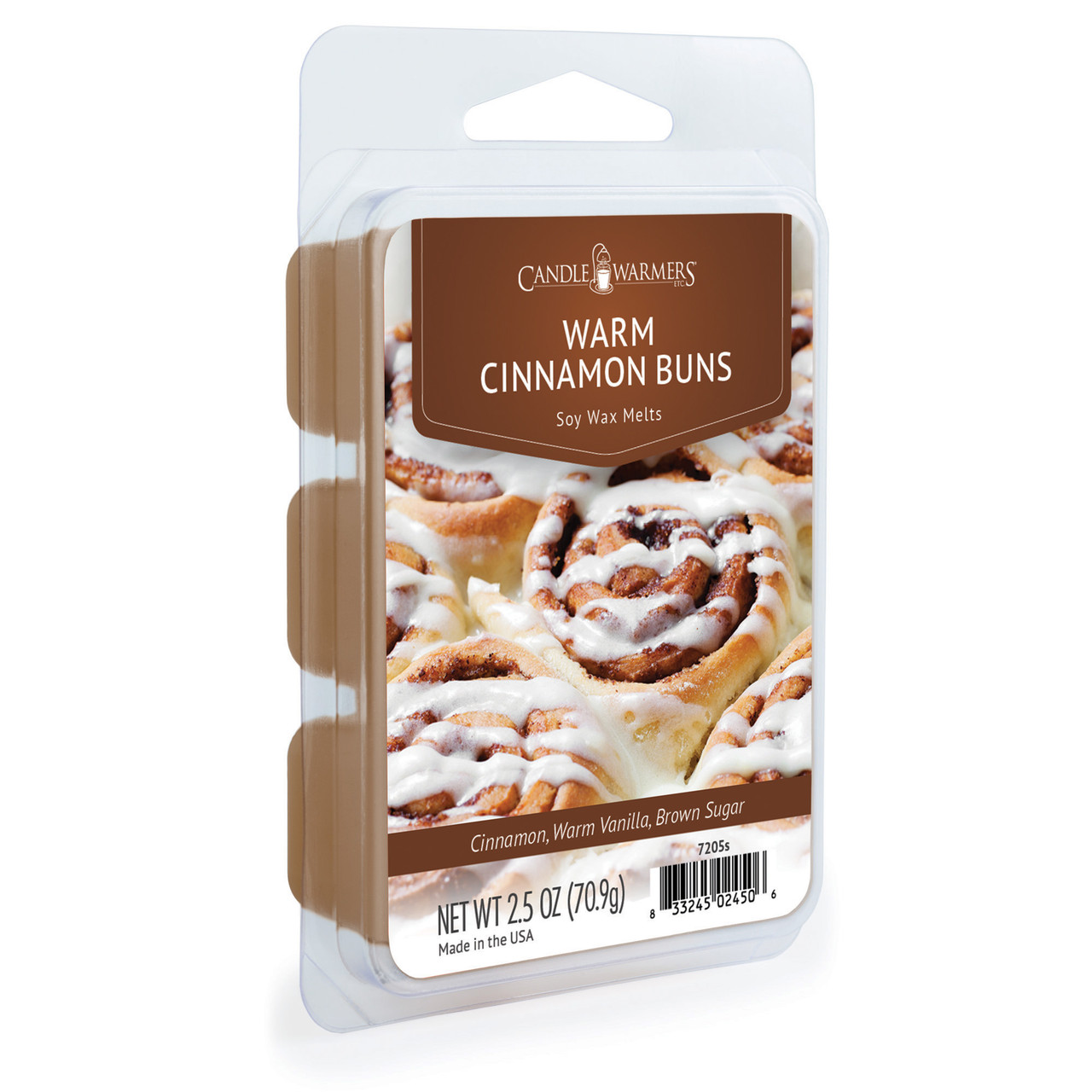 WARM CINNAMON BUNS FRAGRANCE: Fresh from the oven cinnamon buns smothered with sweet buttercream frosting. TOP NOTES: Cinnamon, Citrus MID NOTES: Baked Accord, Brown Sugar BASE NOTE: Vanilla
