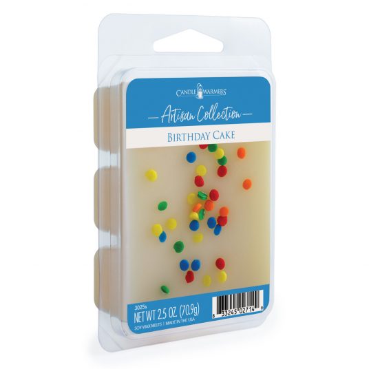 Birthday Cake Artisan Wax Melts by Candle Warmers Etc. Rich white cake and creamy sprinkled frosting. 100% soy wax.