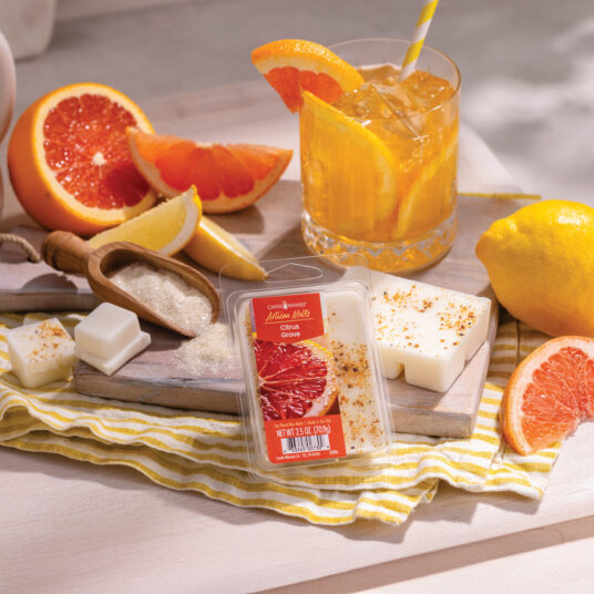 Citrus Grove Artisan Melts by Candle Warmers Etc. A sweet, sun-kissed orchard on a warm afternoon.