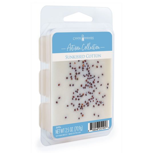 Sunkissed Cotton Artisan Wax Melts by Candle Warmers Etc. A bright summer day in a field of sun-warmed, natural-grown cotton.