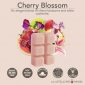 CHERRY BLOSSOM FRAGRANCE: Elegant blend of cherry blossoms and white cashmere. TOP NOTES: Strawberry, Kiwi, Peach, Cherry, Pineapple, Watermelon MID NOTES: Cherry Blossom, Lilies, Sweet Pea, Lilly of the Valley BASE NOTES: Fresh Musk