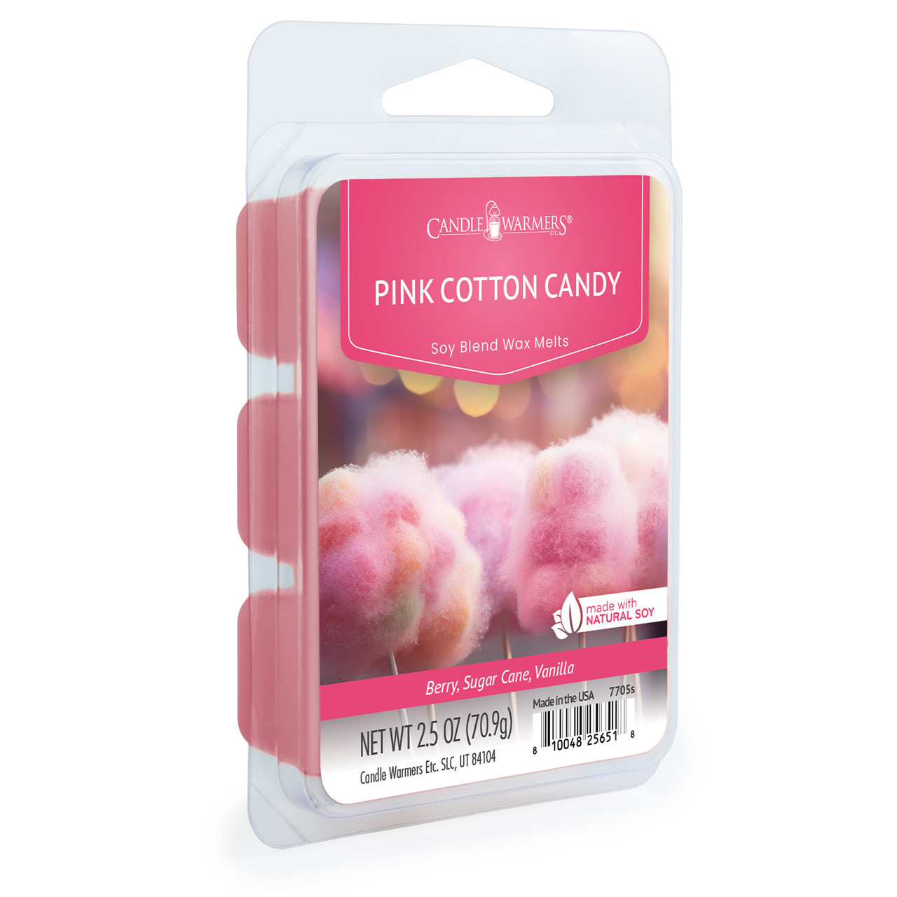 PINK COTTON CANDY FRAGRANCE: Nostalgic notes of sweet, sugary cotton candy with a hint of berry TOP NOTES: Strawberry, Raspberry, Pineapple MID NOTES: Sugar Cane, Cotton Candy BASE NOTES: Vanilla, Musk