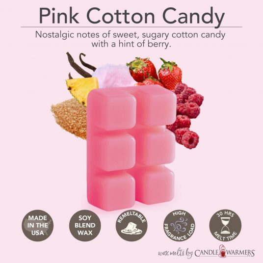 Candle Warmers Soy Wax Melts, Pink Cotton Candy - 2.5 oz