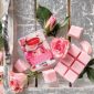 ROSE PETALS FRAGRANCE: Nostalgic notes of sweet, Summer garden bouquet of soft rose petals and sweet fruit blossoms. TOP NOTES: Champagne, Litchi, Pink Berry, Bergamot MID NOTES: Pink Peony, Rose, Freesia BASE NOTES: White Musk, Amber