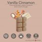 VANILLA CINNAMON FRAGRANCE: Pure vanilla bean, sweet cinnamon, and a touch of sugar. TOP NOTE: Buttery Caramel MID NOTE: Cinnamon Sugar BASE NOTE: Vanilla Cake
Melts are made of soy wax, which is both biodegradable and sustainably sourced. Each 2.5 oz melt wax has a melt time of 30 hours.