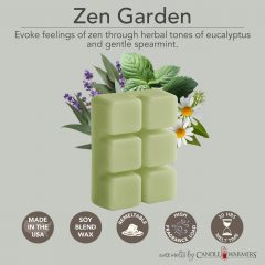 ZEN GARDEN FRAGRANCE: Evoke feelings of zen through herbal tones of eucalyptus and gentle spearmint. TOP NOTES: Herbal, Mint MID NOTES: Eucalyptus, Floral, Lavender BASE NOTES: Green, Musk