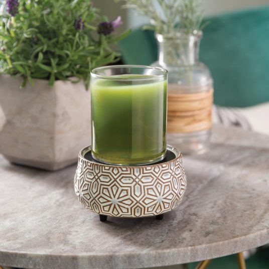 Bronze Geometric Wax Warmer – Velvet Whiskey Candle Co