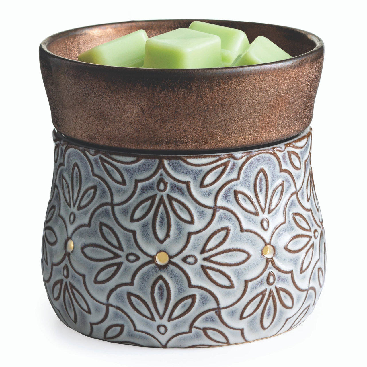 Fleur De Lis Ceramic Candle Warmer Electric with Safety Timer | Automatic  Plug in Fragrance Warmer for Scented Wax Melts, Cubes, Tarts | Air  Freshener