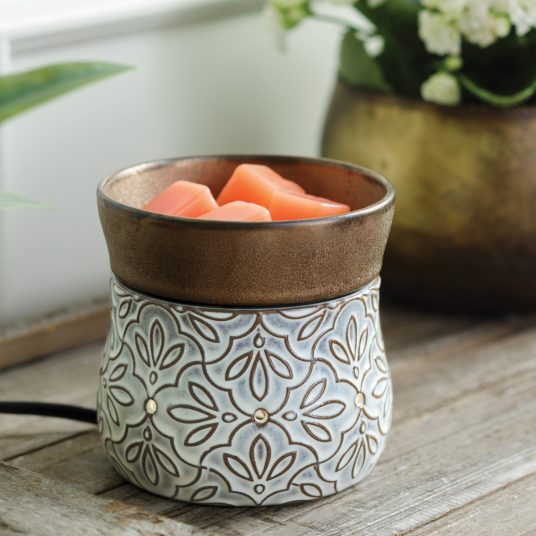 Fleur De Lis Ceramic Candle Warmer Electric with Safety Timer | Automatic  Plug in Fragrance Warmer for Scented Wax Melts, Cubes, Tarts | Air  Freshener