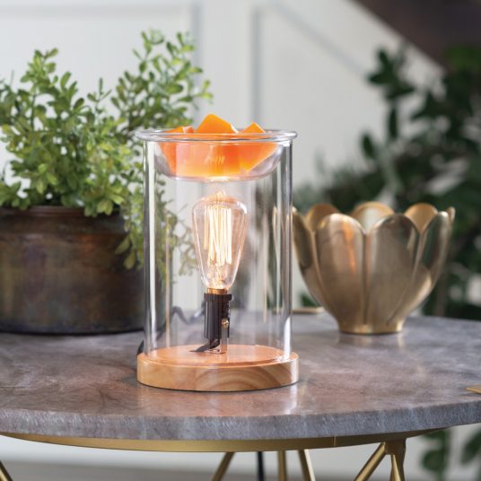 Wax melt warmer : wood & glass vintage bulb – Sakonnet Candle Co.