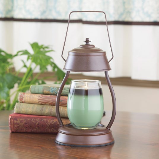 Rustic Brown Hurricane Lamp