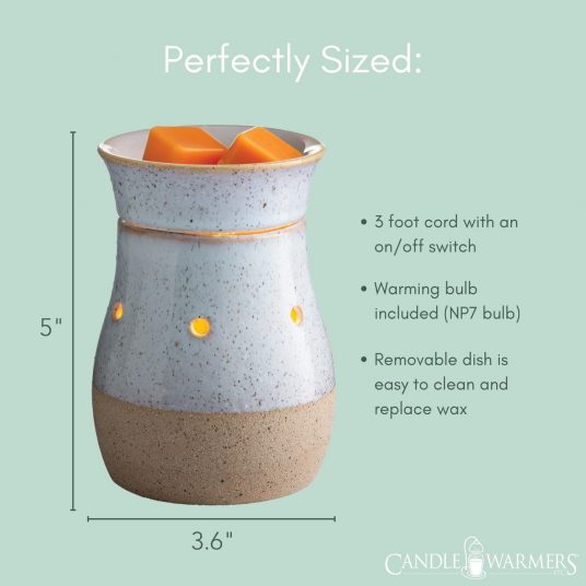 Rustic White Midsize Illumination Fragrance Warmer