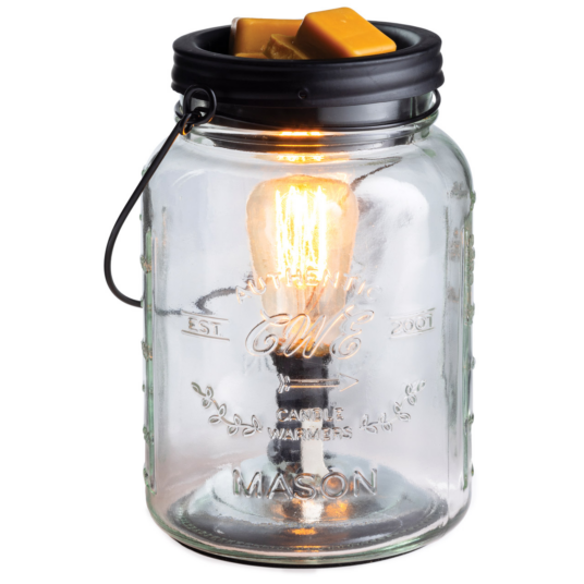 Glass Mason Jar Vintage Bulb Illumination Fragrance Warmer | Candle Warmers
