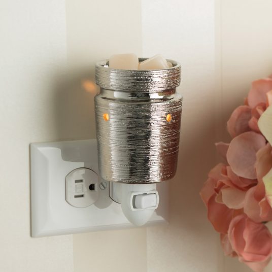Brushed Chrome Pluggable Fragrance Warmer