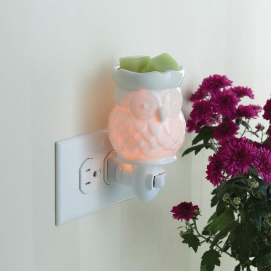 Candle Warmer Pluggable Fragrance Warmer Decorative Plug-in Porcelain Owl 