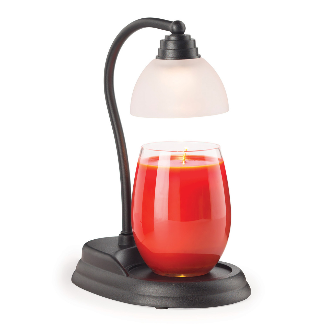 Candle Warmer Lamp Aurora Traditional Warming Bulb Frosted Shade Black 11 in. 