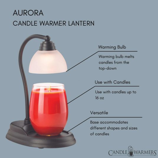 Candle Warmers Black Aurora Candle Warmer Lamp - 9896897