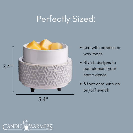 2-in-1 Fragrance Warmer for Candles and Wax Melts (Classic - Sandstone