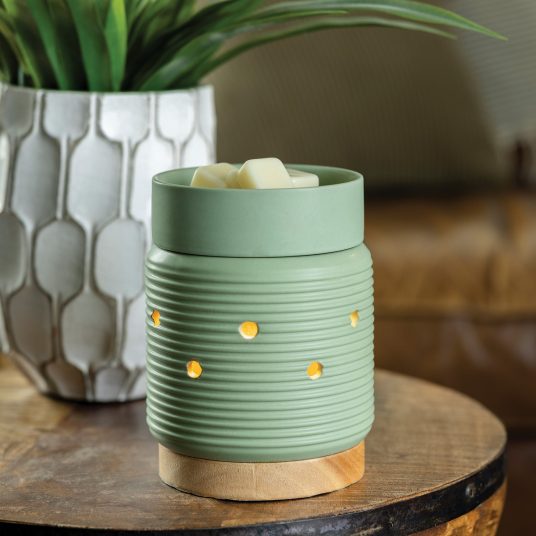 Ceramic wax warmer  Green – Ārya Tārā Candles