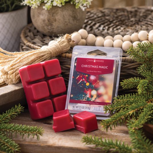 Christmas Wax Melts Merry & Bright - White & Red 3 oz.