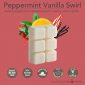 Peppermint Vanilla Swirl Classic Wax Melts FRAGRANCE: Sweet peppermint intertwined with creamy, warm vanilla. TOP NOTES: Mint, Citrus MID NOTES: Berry, Peppermint BASE NOTES: Vanilla, White Musk