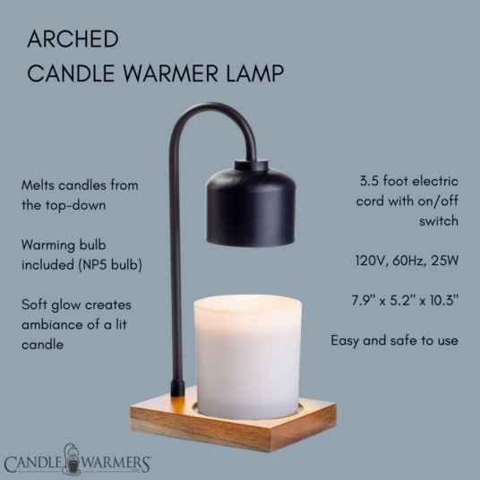 Black Hurricane Lantern Candle Warmer