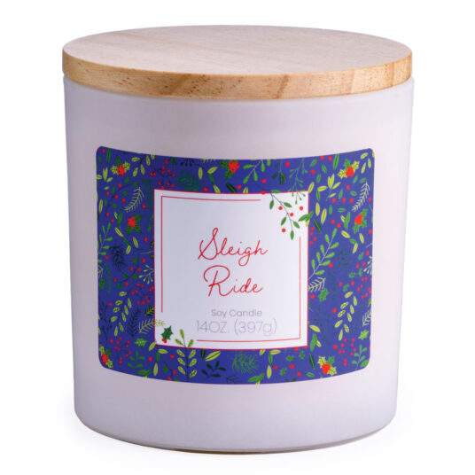 Sleigh Ride Soy Candle: Take a ride on Santa’s magical sleigh with the scent of crisp cool air and warm cedar woods.