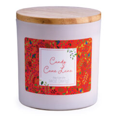 CANDY CANE LANE SOY CANDLE: This fragrance will take you on a sweet and sugary sensory experience of peppermint intertwined with creamy, warm vanilla.
