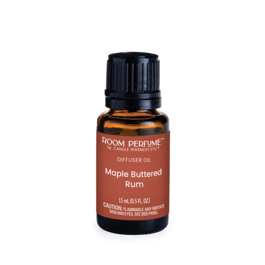MAPLE BUTTERED RUM: Maple Buttered Rum Fragrance Oil is a warm, cozy, and spicy scent that will have you dreaming of fall. Featuring a sweet blend of maple syrup, buttery rum and cinnamon sticks, this fragrance smells just like your favorite boozy drink. TOP NOTES: Maple Syrup, Buttery Bourbon MID NOTES: Cinnamon, Nutmeg, Brown Sugar BASE NOTES: Cinnamon Stick, Clove Vanilla
