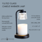 Add a touch of elegance to your home with our Fluted Glass Candle Warmer Lamp. The clear glass shade allows light and warmth to shine through freely, while the glass flutes create a beautiful decorative effect. Our candle warmer lamps use top-down warming technology that lets you enjoy the scent and ambiance of a candle without a flame.