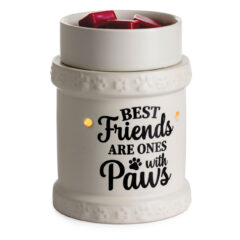 Indulge yourself in the delightful ambiance of the Best Friends Illumination Fragrance Warmer. The black lettering 