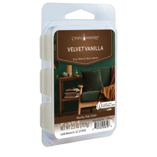 Let the enchanting dance of our Velvet Vanilla Woods Wax Melt whisk you away to a cozy haven, where delightful vanilla, warm caramel and kind musk embrace you. The lingering notes of woody cedar complete this indulgent fragrance, creating a truly captivating experience for your senses. Transform any space into a tranquil sanctuary with our Velvet Vanilla Woods Wax Melt. Don't miss out on this irresistible blend!