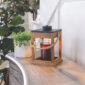 DESIGN: Give your home decor a handcrafted touch with this chestnut colored Wood & Rope Candle Warmer Lantern. The unique design of this lantern candle warmer lets you experience the cozy glow of your favorite scented candle, safely warmed from inside the lantern.
FEATURES: Our Top-down warming technology provides the look and fragrance of a lit candle without the flame. NP5 bulb, included, can be replaced when it wears out.
USE: Accommodates most jar candles 22 oz or smaller and up to 6