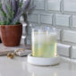 The Timer Candle Plate Warmer features a convenient built-in timer with multiple settings. Choose from various intervals to control how long your candle warms, allowing you to set it and forget it. Enjoy peace of mind knowing your candle will automatically turn off after the set time.
