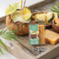 Get away to an island paradise with every breathe of our Island Colada wax melt. Blended with coconut, pineapple, and lime for a tropical, beachy scent. Soy-based wax melts slowly to fill your space with relaxing aromas.