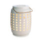 The Chelsea Canopy Illumination Warmer is a decorative, stylish and simple warmer that will complement your home décor. This top down wax warmer features a metal handle and a halogen light bulb for melting fragranced wax melts. It has an elegant circular shape with a round cut out pattern that adds interest in any room.