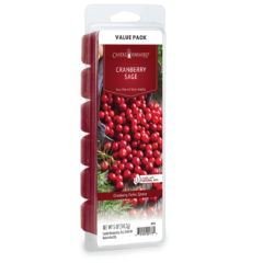 CRANBERRY SAGE FRAGRANCE: Tart cranberries combined with Valencia orange and sage. TOP NOTES: Tart Cranberry, Valencia Orange, Strawberry MID NOTES: Peach Nectar, Clary Sage, Cinnamon BASE NOTES: Cedar, Mistletoe, Frosted Spruce