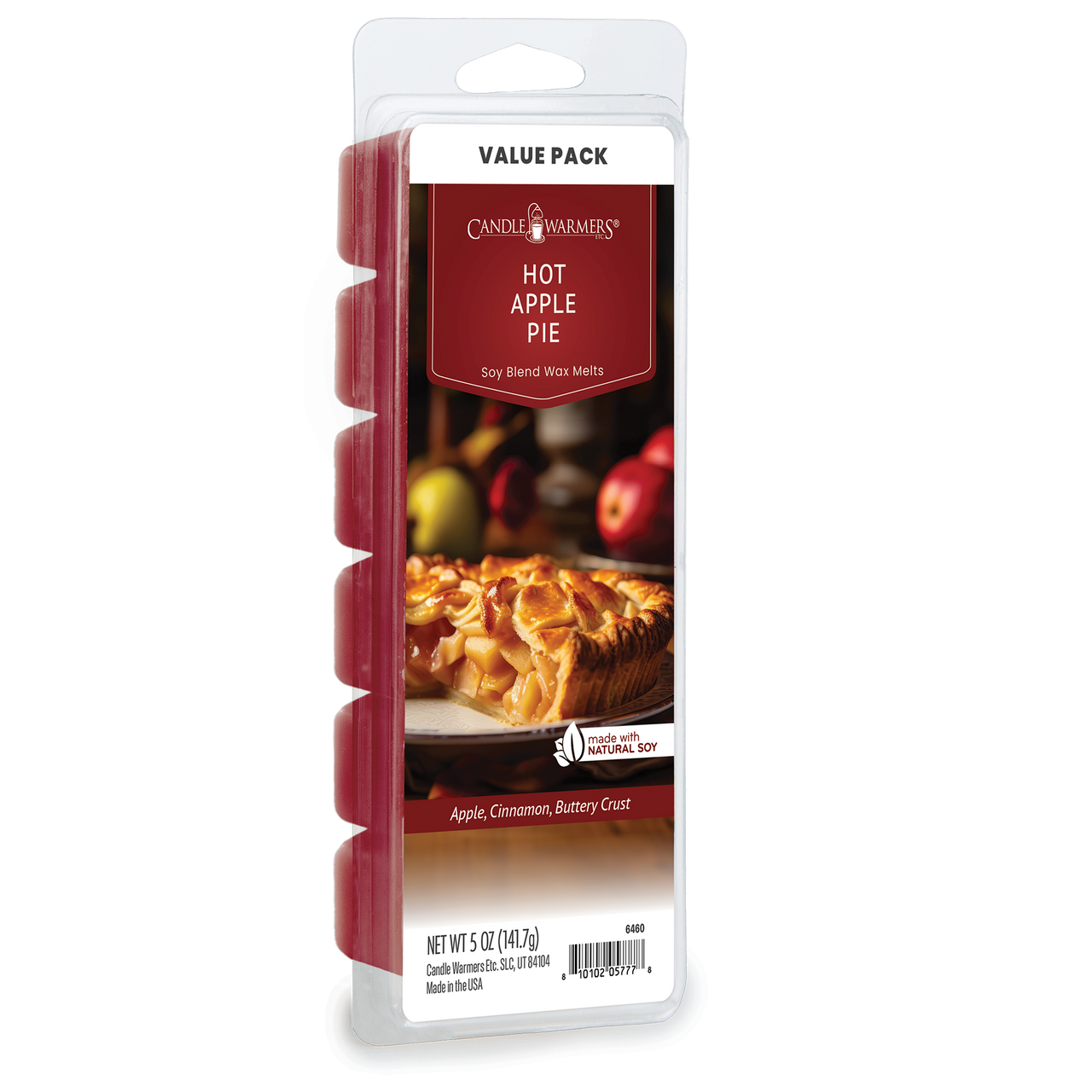HOT APPLE PIE FRAGRANCE: Hot from the oven apple pie with tart apples and a flaky, buttery crust. TOP NOTES: Orange, Cranberry, Apple, Lemon MID NOTES: Cinnamon, Clove BASE NOTES: Tonka, Vanillin, Musk