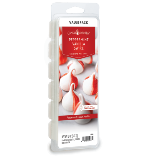 PEPPERMINT VANILLA SWIRL FRAGRANCE: Sweet peppermint intertwined with creamy, warm vanilla. TOP NOTES: Mint, Citrus MID NOTES: Berry, Peppermint BASE NOTES: Vanilla, White Musk