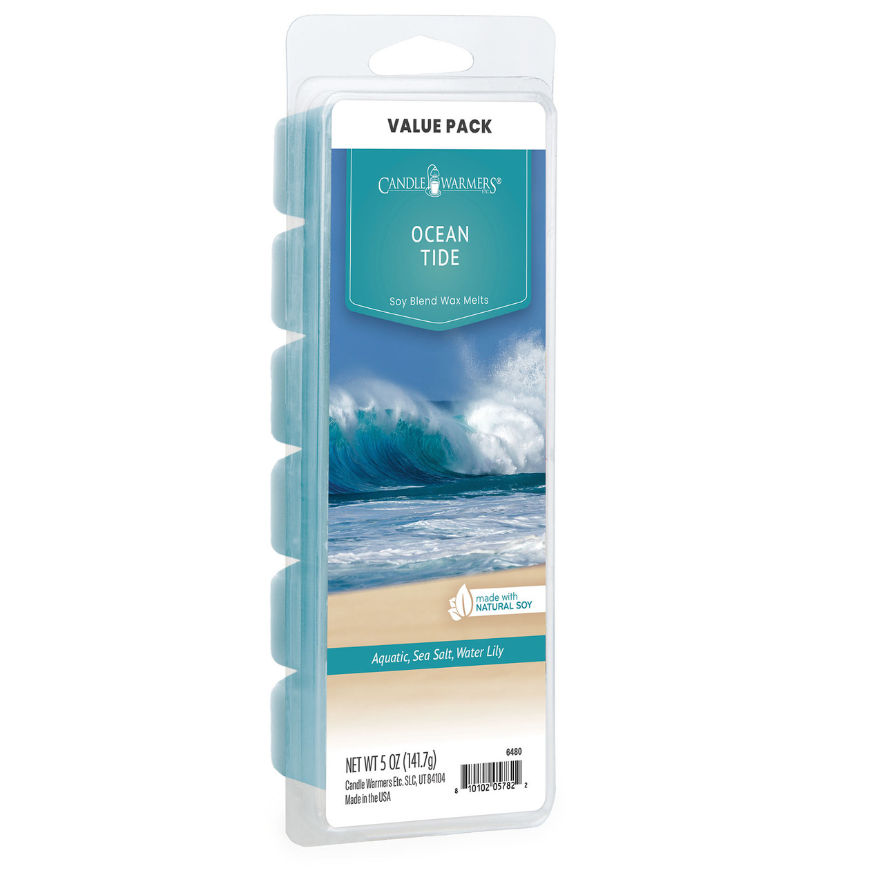 OCEAN TIDE FRAGRANCE: Tranquil water, warm sand, and tropical flowers. TOP NOTES: Peach, Plum, Black Currant, Apple MID NOTES: Night Blooming Jasmine, Honeysuckle BASE NOTES: Vanilla, Musk
