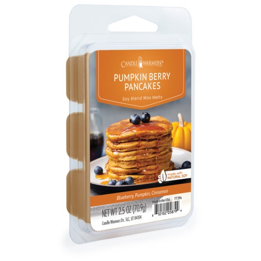 FRAGRANCE: Savor the cozy aroma of Pumpkin Berry Pancakes, where rich pumpkin blends with wild blueberries, and creamy vanilla. A medley of comforting spices adds depth, evoking the scent of fresh pancakes sizzling on a chilly morning—filling your home with sweet, spiced, buttery goodness. TOP NOTES: Blueberry, Currant, Citrus MID NOTES: Blueberry, Pumpkin, Cinnamon, Clove BASE NOTES: Pumpkin, Spice, Vanilla