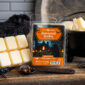 Gather 'round the Graveyard Bonfire, where eerie embers crackle in the moonlit darkness, casting shadows over ancient tombstones. This hauntingly delightful fragrance has a zesty burst of orange and clove, mingling with mysterious black velvet rose. Perfect for bringing ghostly gatherings to life in your home. TOP NOTES: Lime Zest, Midnight Orange, Alpine Ash Eucalyptus MID NOTES: Black Velvet Rose, Clove BASE NOTES: Charred Woods, Vanilla, Glowing Embers, Benzoin, Amber, Musk