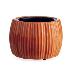 The Harvest Pumpkin Crock Candle Warmer adds a cozy, autumnal touch with its charming pumpkin design and rich orange reactive glaze finish.
